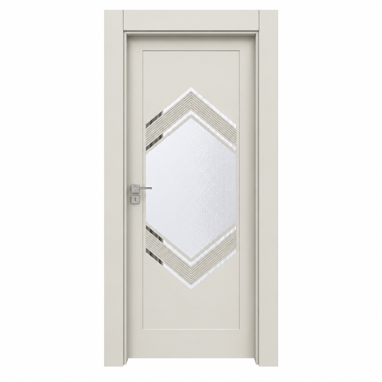 BY-6006V Porte intérieure Laqué Vitrée